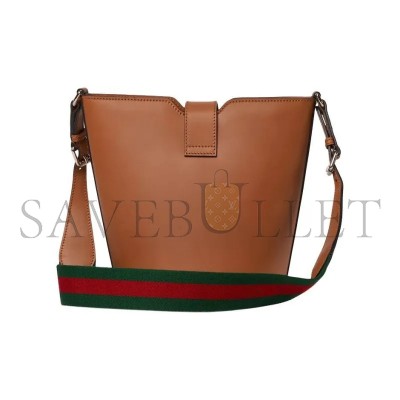 GUCCI LEATHER MINI BUCKET 782908 (20.5*18.5*12.5cm)